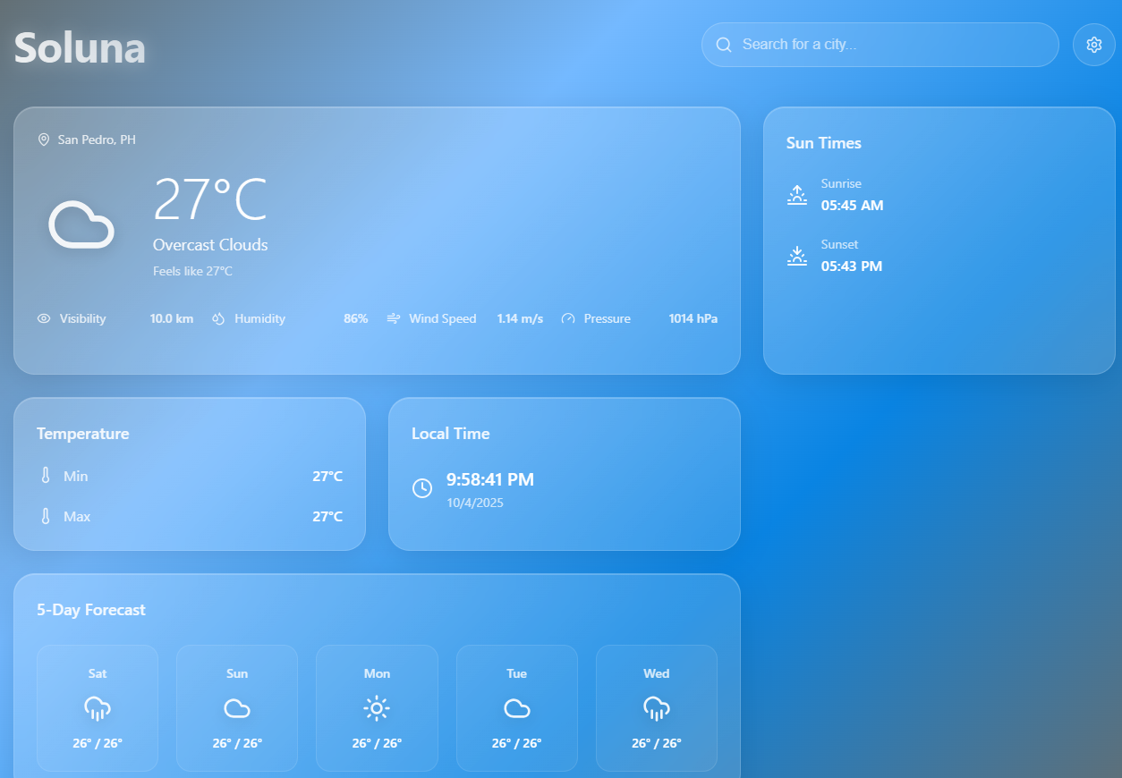 Soluna Weather App